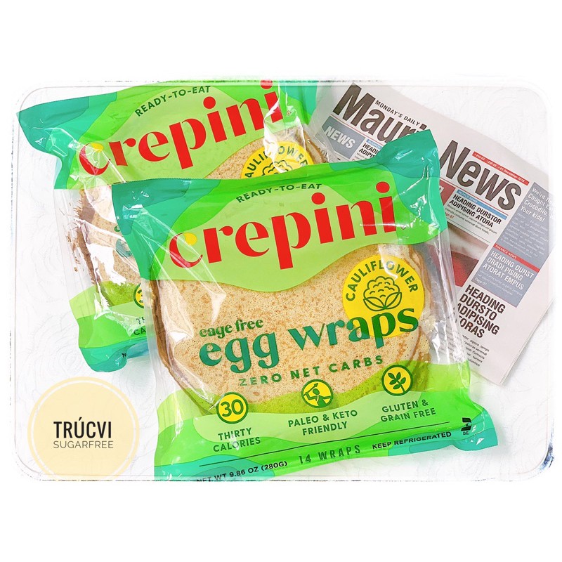 Vỏ bánh trứng(bánh tráng trứng) Egg Wraps Crepini( keto, lowcarb, tiểu đường)