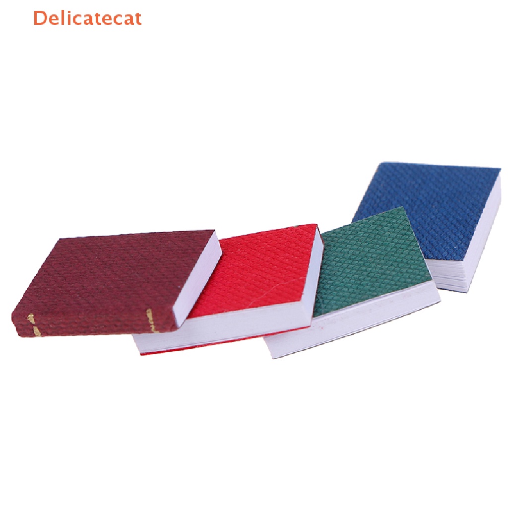 Bộ 4 Mô Hình Sách Mini Tỉ Lệ 1 / 12 Dùng Để Trang Trí Nhà Búp Bê