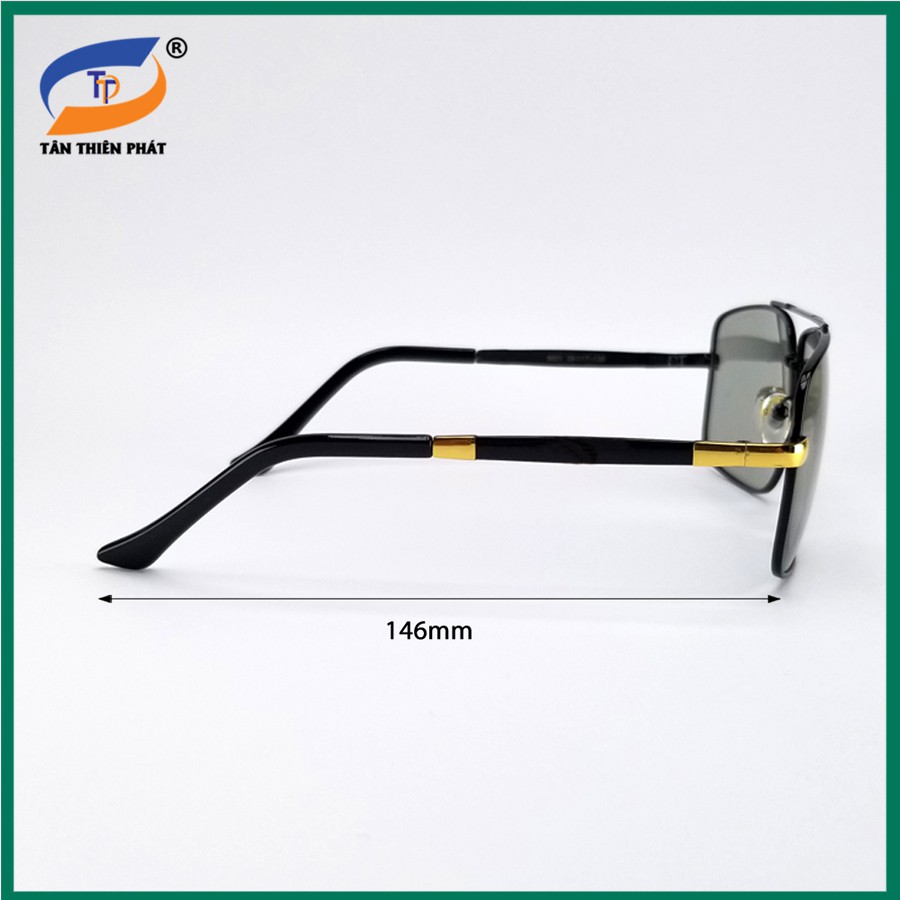 Kính mát nam đổi màu chống nắng, chống tia UV - Mắt kiếng nam tặng hộp đựng kính và khăn lau kính