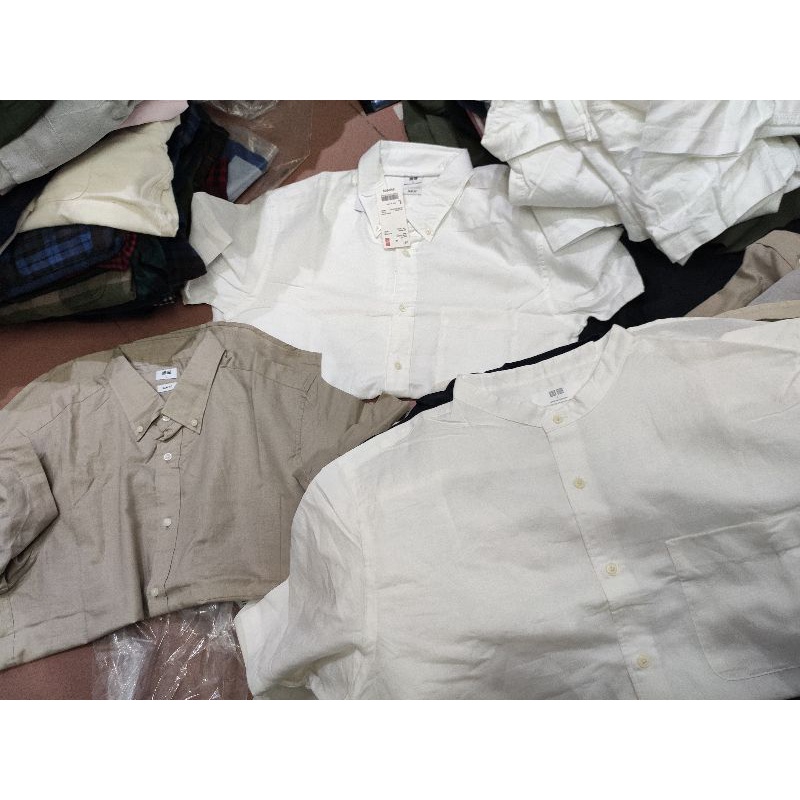 [Thanh Lí Tồn Size L]Áo Sơ Mi Nam Cộc Tay Uniqlo Oxford Vải Thoáng Mát ,Thấm Hút ,Lịch Lãm | BigBuy360 - bigbuy360.vn