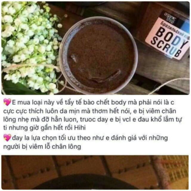 KEM TẨY TẾ BÀO CHẾT TOÀN THÂN ORGANIC COFFEE & SUGAR BODY SCRUB - Trải nghiệm tẩy "ghét" cho da với tinh dầu cà phê