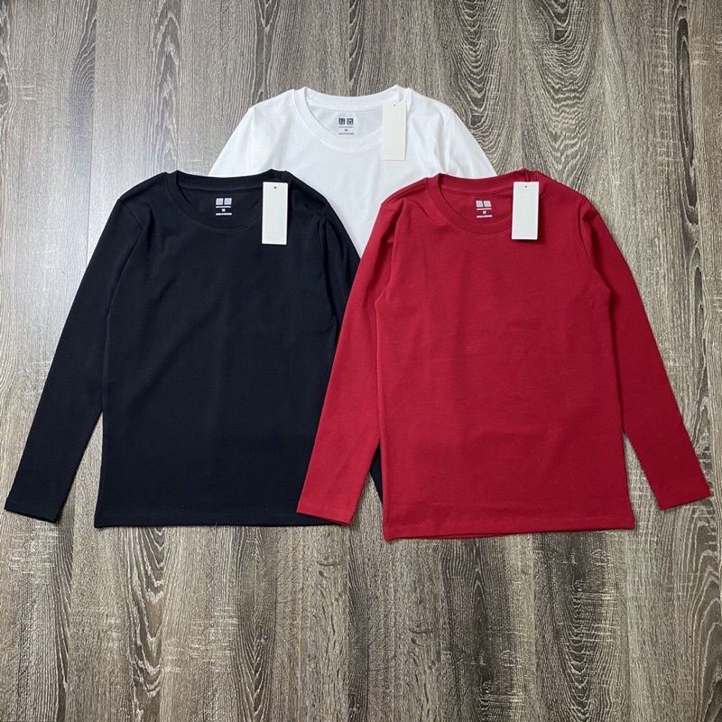 Áo thu đông nữ dài tay vnxk, kiểu trơn basic, chất cotton bozip dày dặn, kiểu phông vừa vặn gọn dáng