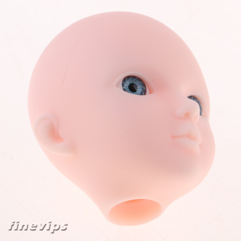 1/6 Girl Doll Head with Blue Eyes for BJD XinYi Doll Body Parts Custom Accs