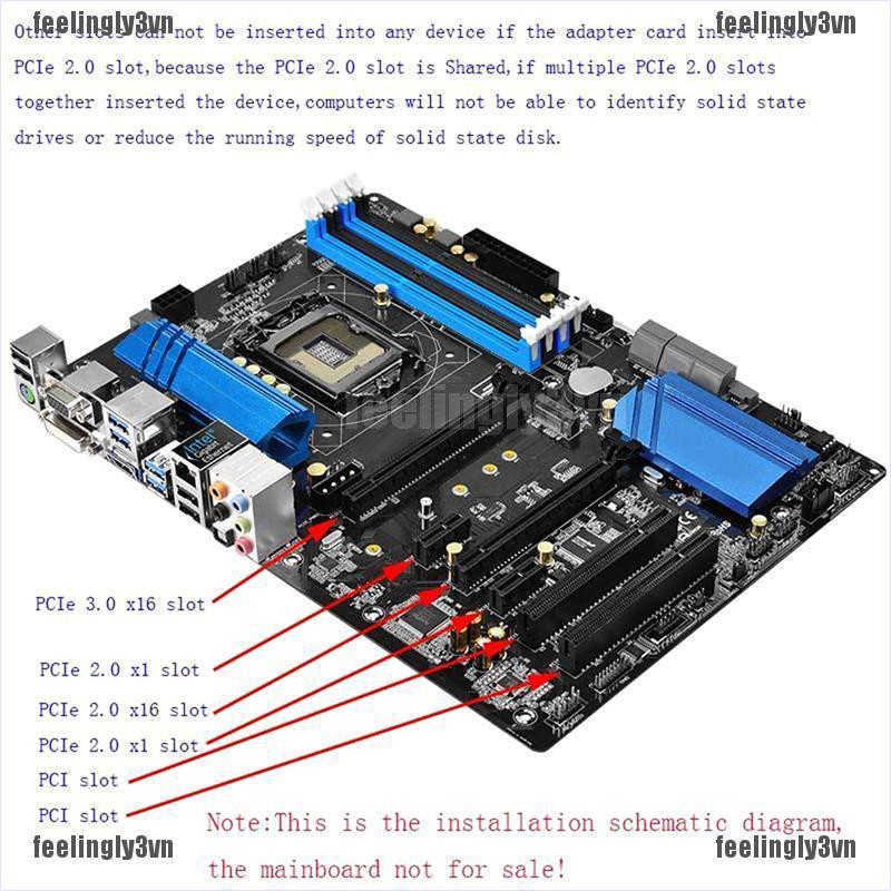 ❤ADA❤ NVMe AHCI PCIe x4 M.2 NGFF SSD to PCIE 3.0 x4 converter adapter card TO