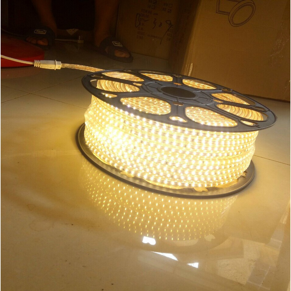 Giá SỉDây Led Hắt Trần Thạch Cao 1 Hàng, Led Dây 1 Mắt Ip66 Chống Nước sử dụng nguồn 220V (Giá bán theo mét)