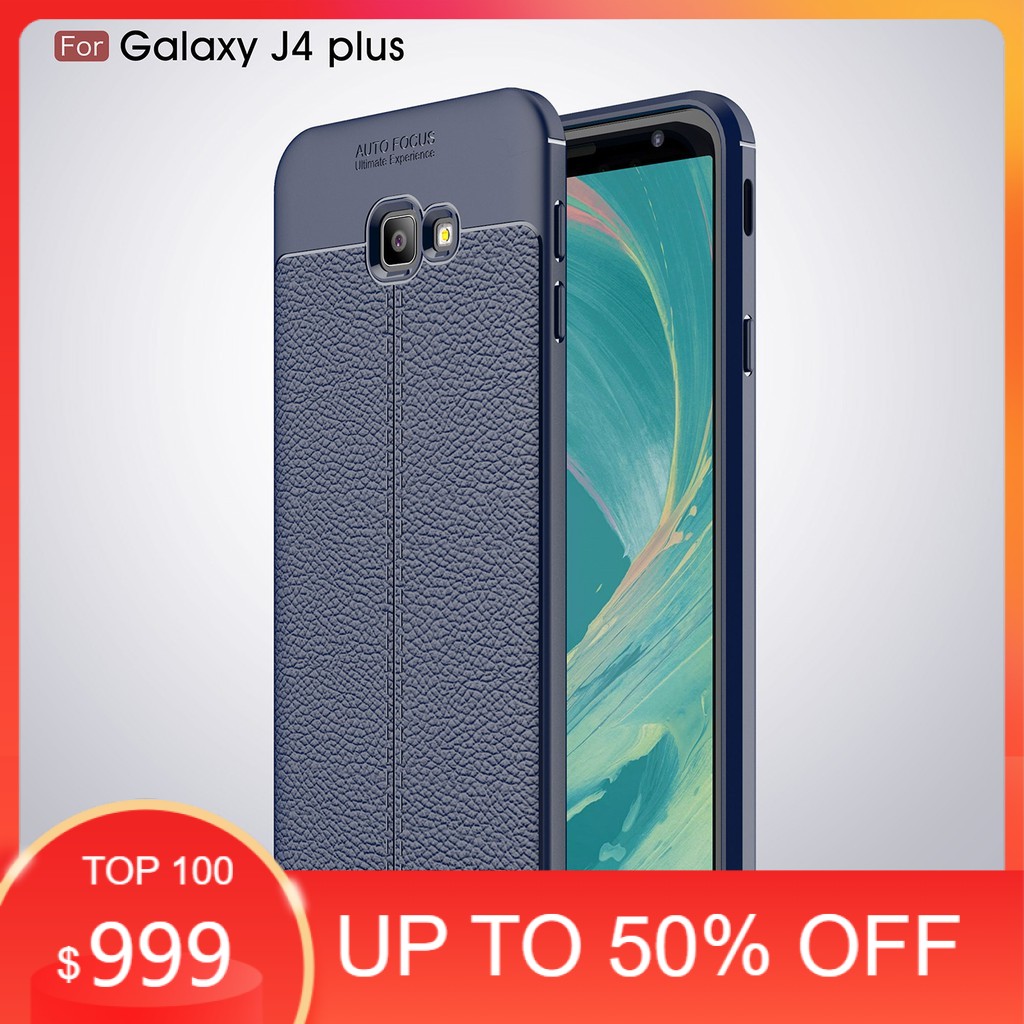 [HOT] Ốp lưng Samsung Galaxy J4 Plus silicon giả da Auto Focus