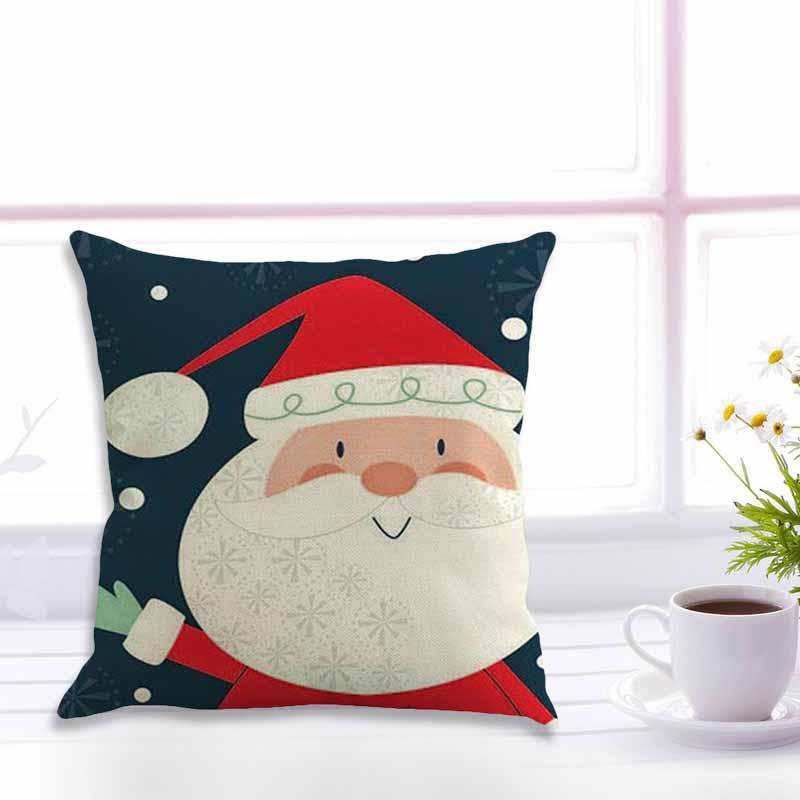 Áo gối sofa vuông 45x45cm vải cotton họa tiết Giáng Sinh
