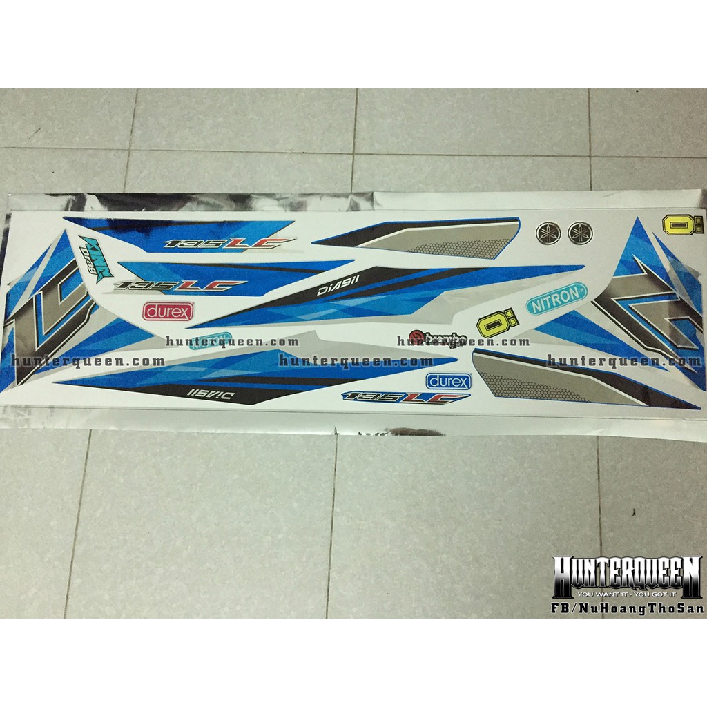 Tem rời Exciter 2011. LC 2017, chất liệu CROM, bạc xanh. Ex 135 đời 2011 đến 2014.