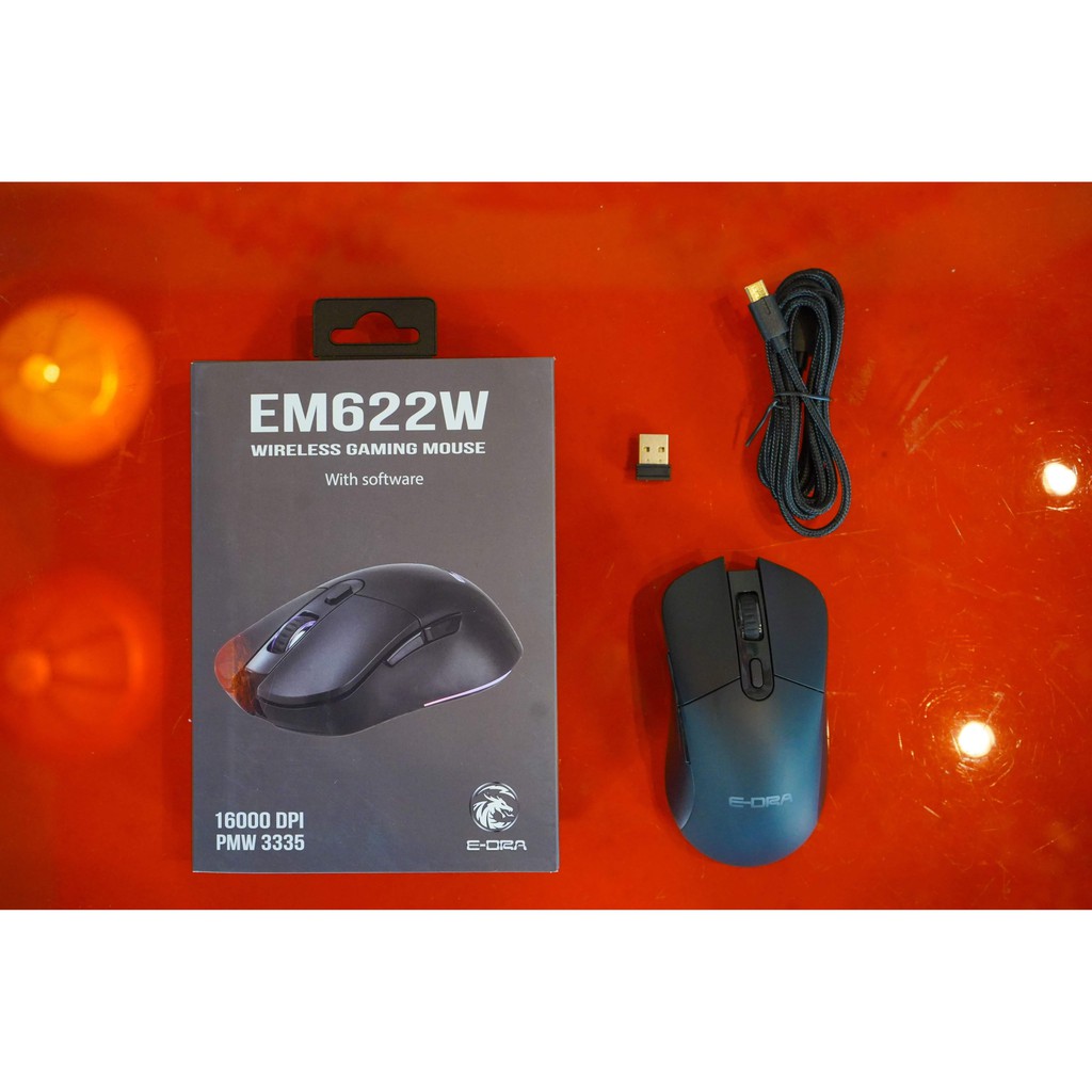 Chuột gaming không dây E-Dra EM622W RGB chính hãng