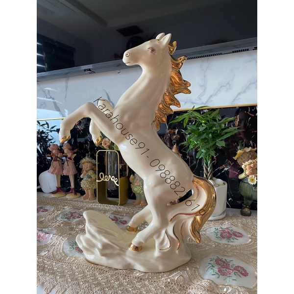Ảnh Thật+ ViDeo Tượng Gốm Sứ Decor Trang Trí Phòng Khách Ngựa Mã đáo thành công, Bảo hành 5 năm. Hàng Nhập Khẩu