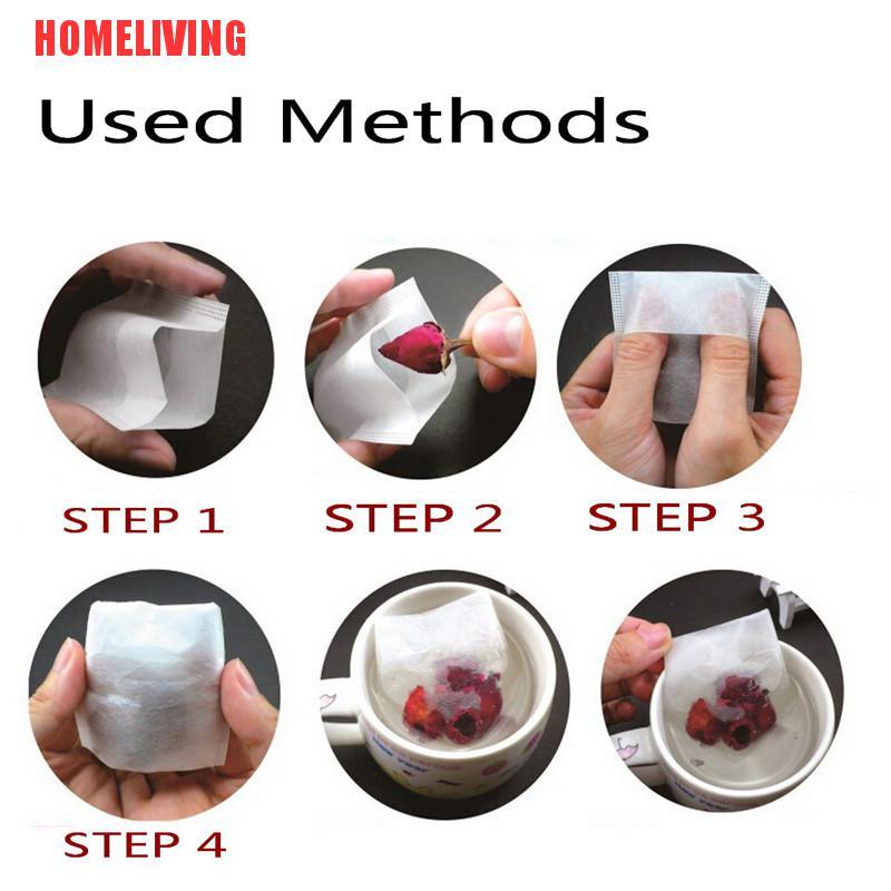 Set 100 Túi Lọc Trà Rỗng Có Thể Gấp Gọn Tiện Dụng
