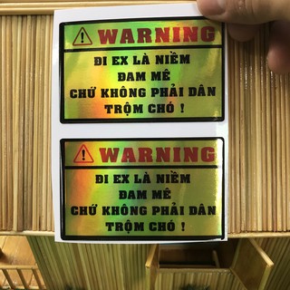 Tem Cảnh Báo Hài Hước 1 Cặp
