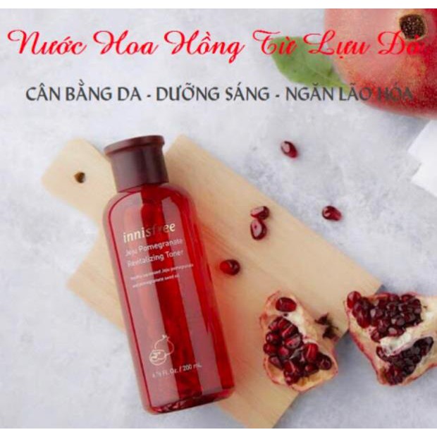 Nước Hoa Hồng Toner Lựu Đỏ Innisfree Jeju Pomegranate Revitalizing 200ml