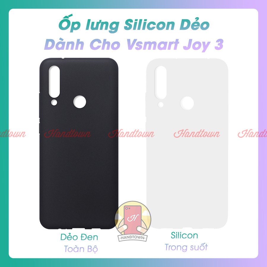 Ốp lưng Vsmart Joy 3 Silicon Dẻo Đen Và Trong Suốt
