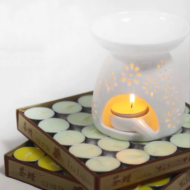 Nến viên Trang Trí, Đốt Đèn Xông Tinh Dầu, Tròn Nhỏ Cháy 4h Đồng Hồ-ảnh thật