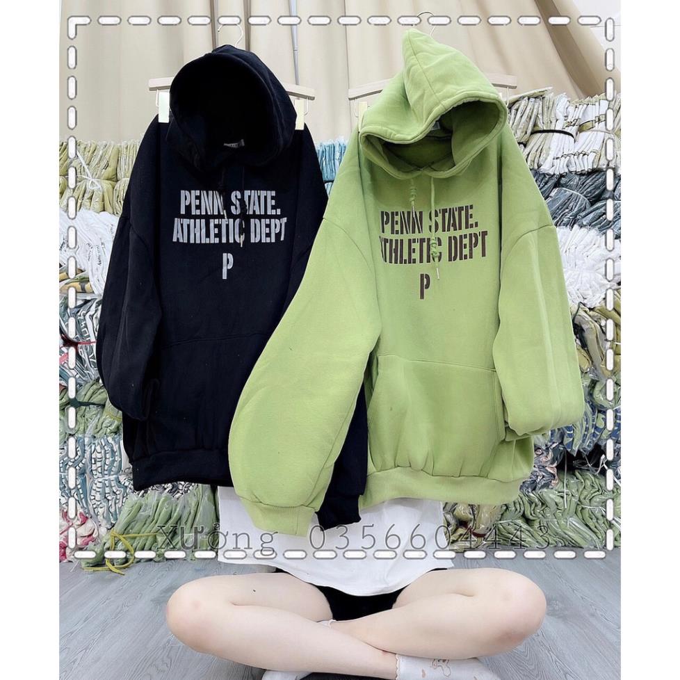 Hoodie Mũ Rộng Nam Nữ In CHữ Ngực Oversize Tay Bồng Dáng Rộng Chất Nỉ Sweater