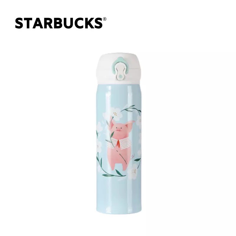 Bình giữ nhiệt chính hãng Starbucks Piggy Collection 2019/ size Grande dung tích 500ml