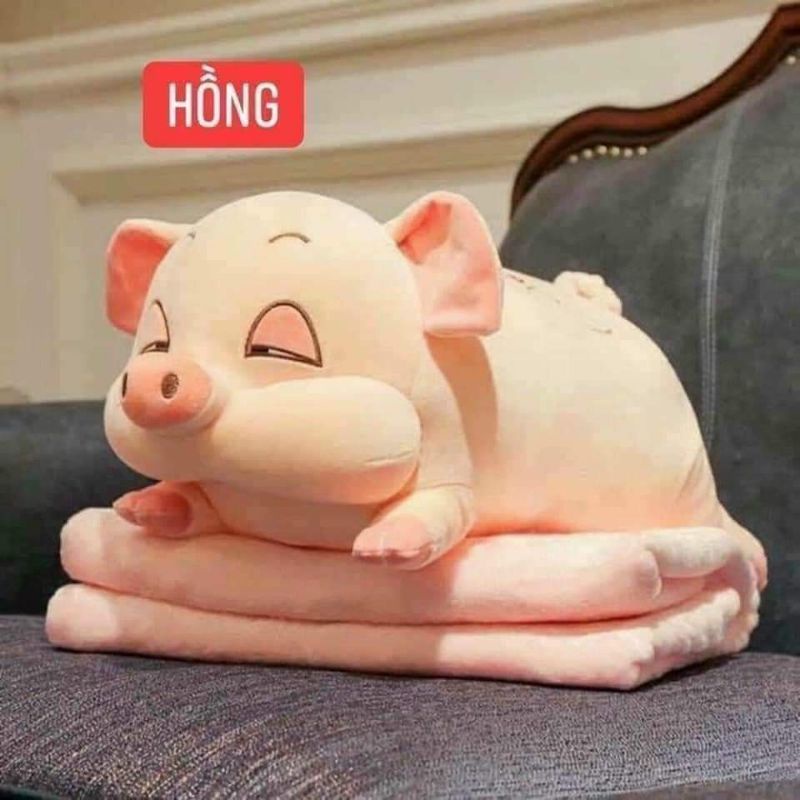 Chăn gối hình lợn 2 in 1 siêu xinh