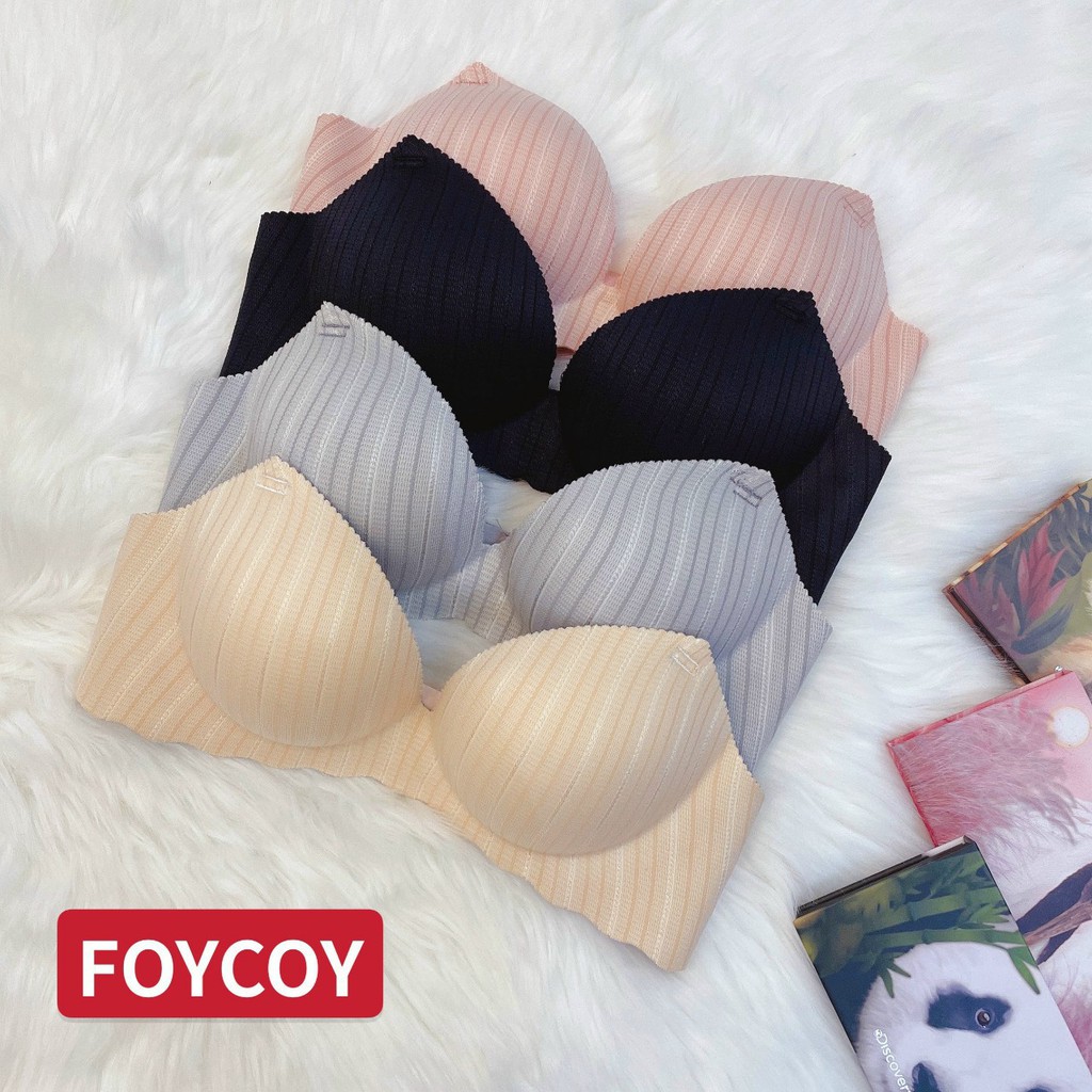 Áo ngực lót nữ không gọng đúc su đệm bàn tay hoa văn sang đẹp | BigBuy360 - bigbuy360.vn