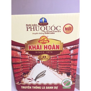 Nước mắm Khải Hoàn Phú Quốc 43 độ chai lớn 520ml thùng 6 chai