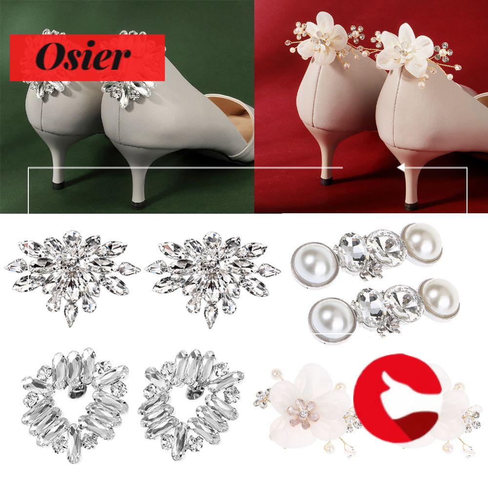 Set 2 món phụ kiện trang trí giày hình hoa bằng vải lụa xinh xắn