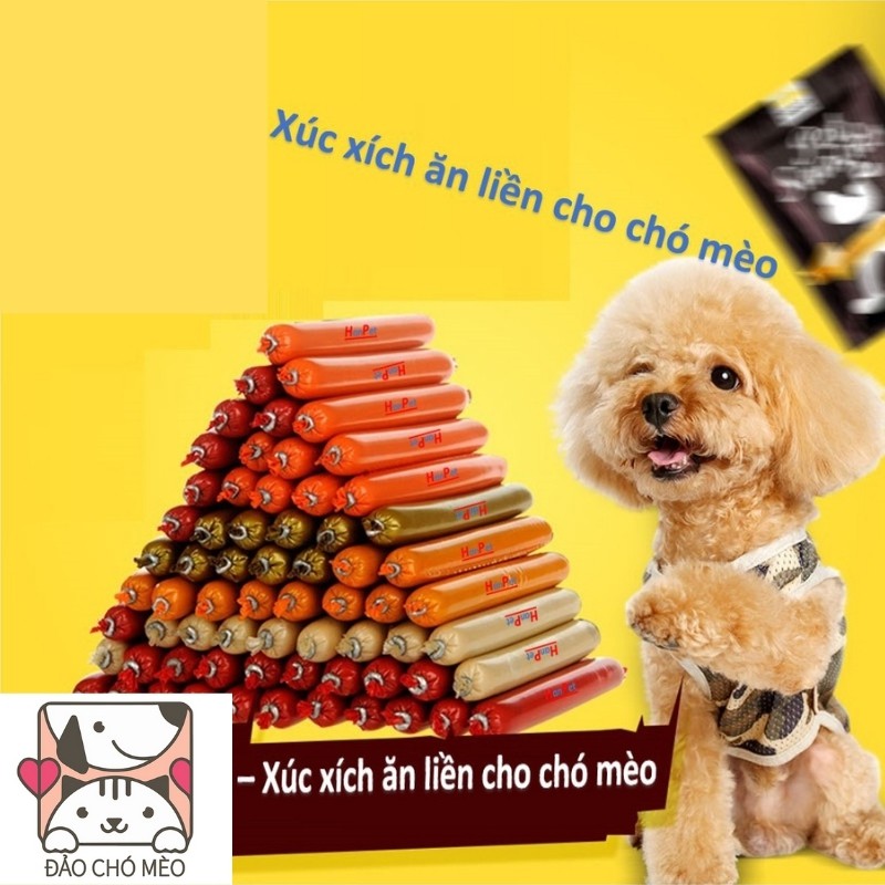 Xúc xích chó mèo có thể ăn liền đồ ăn vặt chó mỗi cây 15gr - Lin Pet