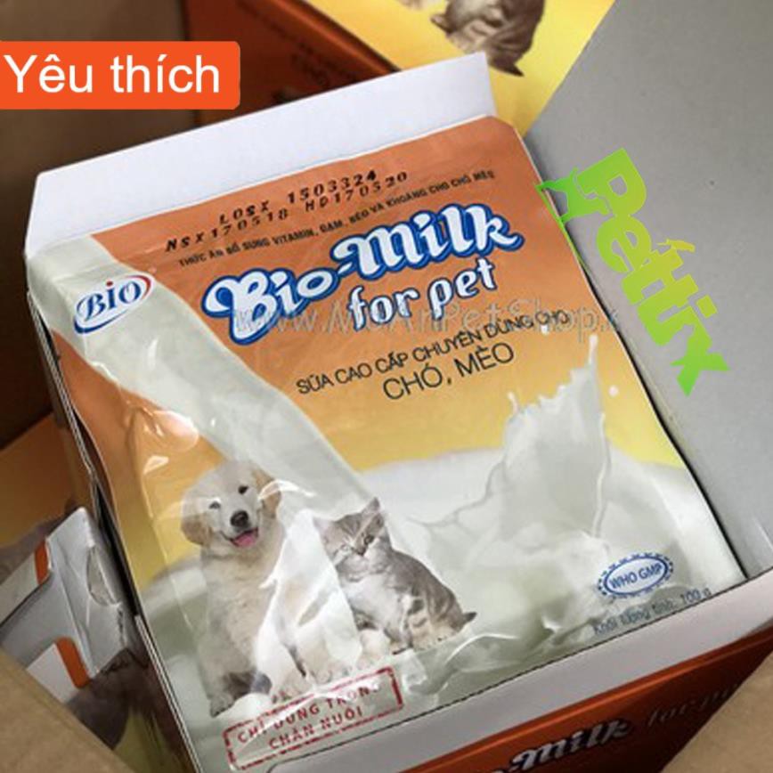 [HOT] Sữa Bio Milk Cho Chó Mèo 100gr tăng sức đề kháng, giúp các bé tăng cân nhanh