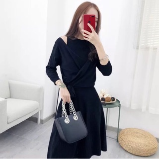 Váy len nữ đẹp sale (còn đen)