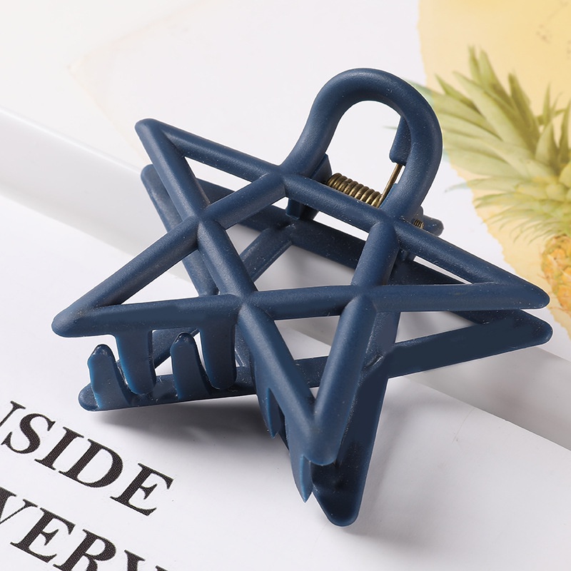 Kẹp Tóc Càng Cua Hình Ngôi Sao Năm Cánh Màu Trơn 7.5Cm