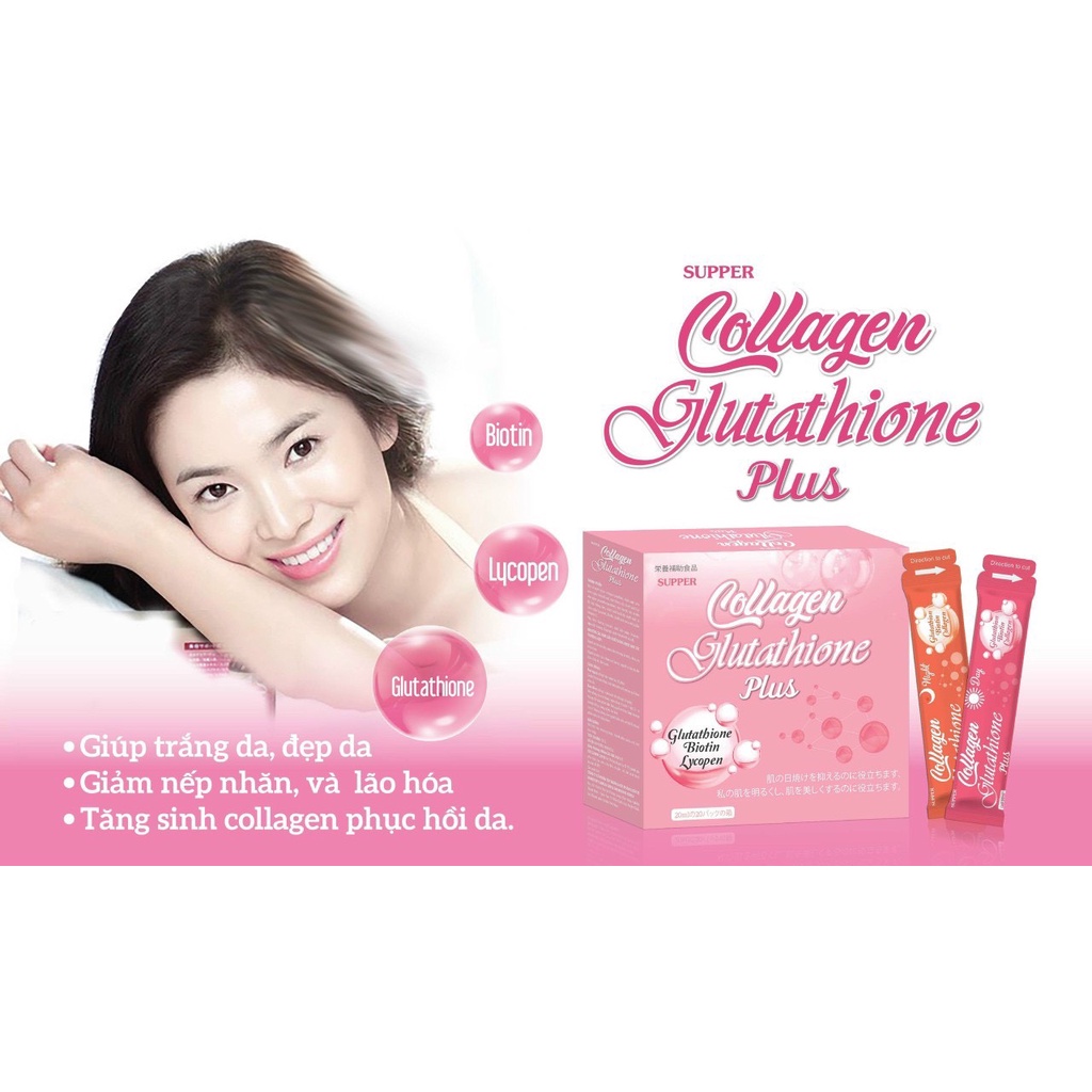 Bột Trắng Da Supper Collagen Plus, Bổ Sung Collagen, Dưỡng Trắng Da Toàn Thân, Hỗ Trợ Làm Đẹp Da, giảm Thâm Nám