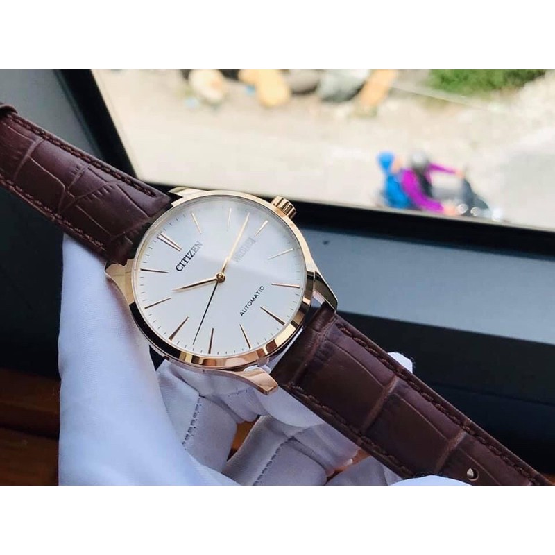 Đồng hồ nam dây da Citizen Automatic NH8353 18A