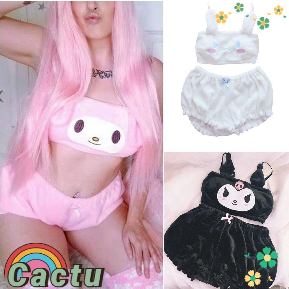 Bộ Đồ Ngủ Dạng Ống In Họa Tiết Hoạt Hình Dễ Thương Thời Trang Cho Nữ