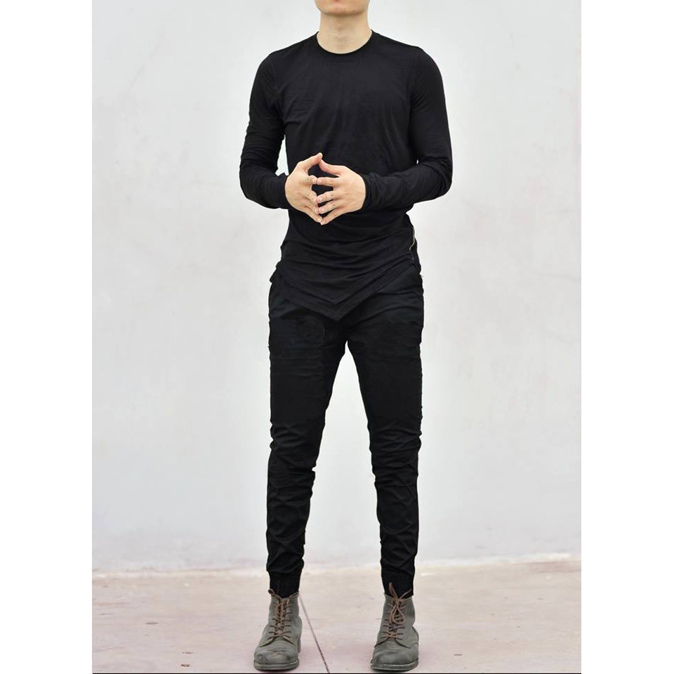 [Mã SKAMCLU7 giảm 10% Tối Đa 50K đơn 0Đ] Áo dài tay vạt nhọn layer Long sleeved tee 005 | BigBuy360 - bigbuy360.vn