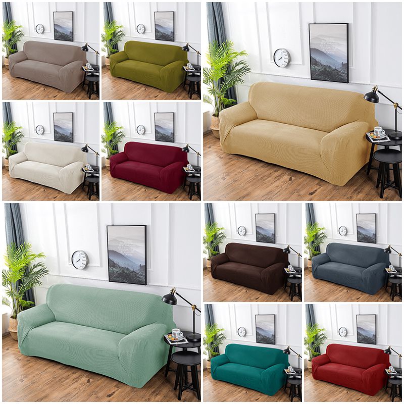 Vỏ bọc ghế sofa màu trơn co giãn trang trí cho nhà cho tất cả các mùa