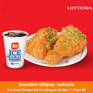 Cheese Chicken Set gồm 02 miếng gà sốt phô mai + 01 pepsi (M) tại LOTTERIA