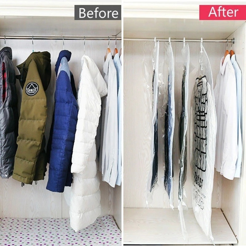 Túi bảo vệ quần áo chống bụi trong suốt dùng một lần cỡ 60x90cm