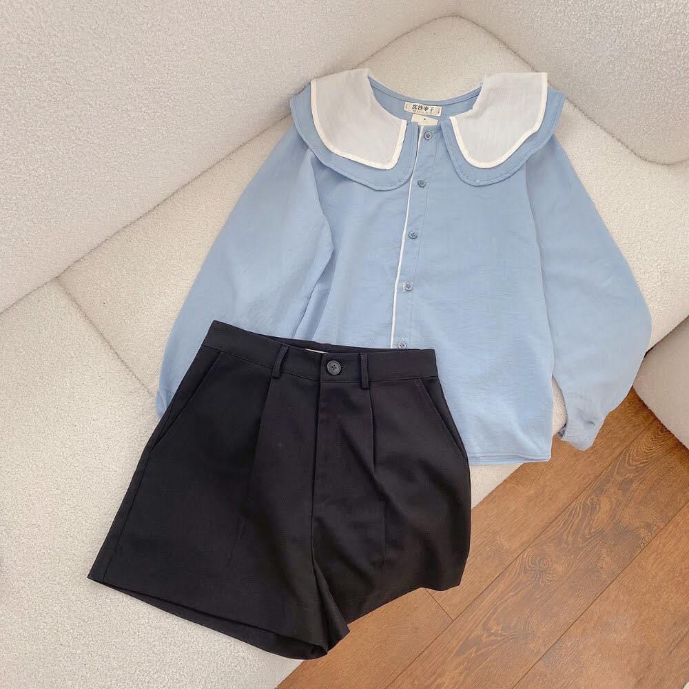 (50 - 90 KG) ÁO SƠ MI BÚP BÊ 2 CỔ CÔNG SỞ THANH LỊCH, ĐI LÀM HAY ĐI CHƠI ĐỀU ỔN