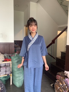 ĐỒ LAM ĐI CHÙA # XÉO NƠ VẢI LỤA PHÁP