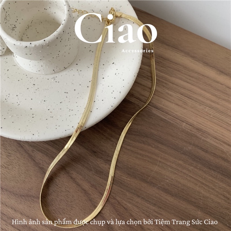 Vòng cổ/ Dây chuyền titan không gỉ dáng dẹp phong cách trendy Ciao accessories