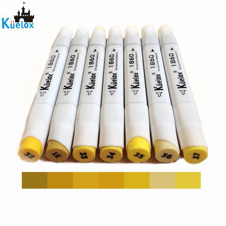 Bút Marker Fine Colour Kuelox Lẻ Tông Màu Vàng Cam