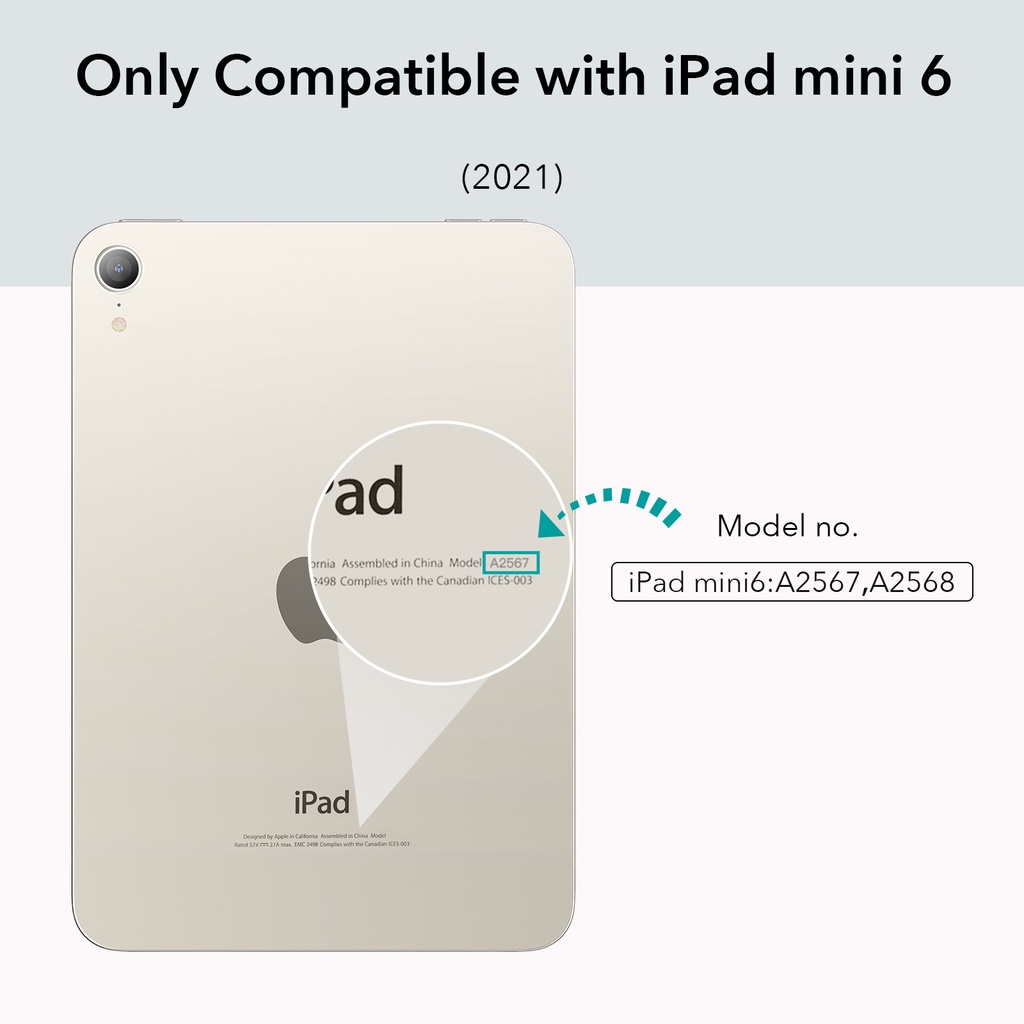 Bao da máy tính bảng ESR tự động thức/ ngủ cho iPad mini 6 (2021) /iPad7/8/9/iPad Pro 12.(2020) /iPad Pro11