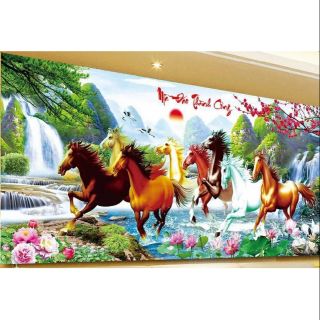 Tranh đính đá mã đáo thành công 160x70cm