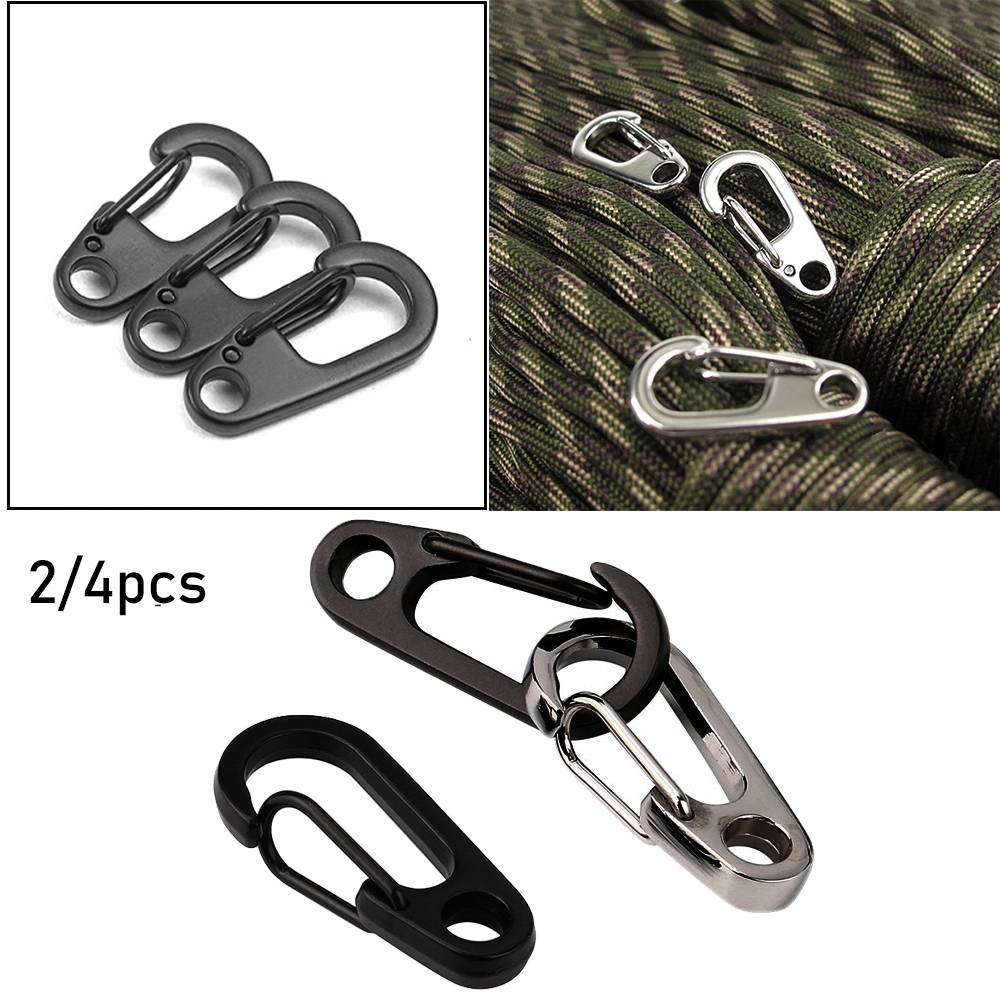 LETTER 2/4pcs Hang Buckle MIni Aluminum Alloy Survival EDC Gear Outdoor Hook Safety Travel Tools D Carabiner
