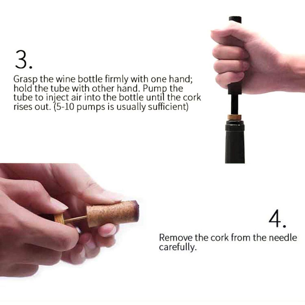 1 Dụng Cụ Mở Nút Bần Màu Đen Di Động Không Bị Hư Hại Cho Nhà Bếp / Quầy Bar