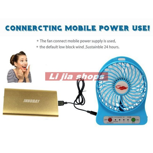 QUẠT TÍCH ĐIỆN CẦM TAY CHÂN SẠC USB