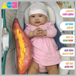 Gối ôm 3D Khoai Lang Nhồi Bông Cho Bé An Toàn êm ái , Gấu Bông Khoai Lang Cho Bé size 40cm Nhồi Gòn Bi Loại 1