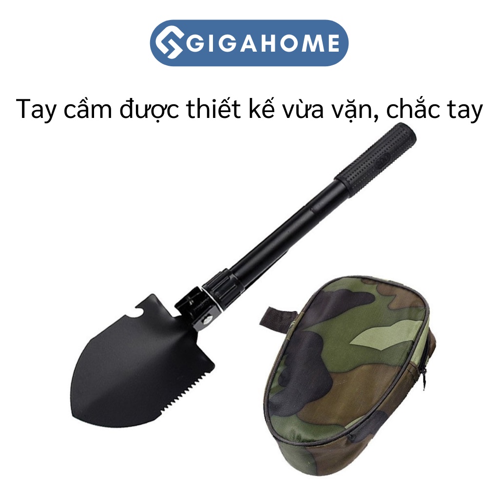Bộ Cuốc, Xẻng Làm Vườn Kèm La Bàn Xếp Gọn GIGAHOME Đa Năng, Kèm Túi 8325