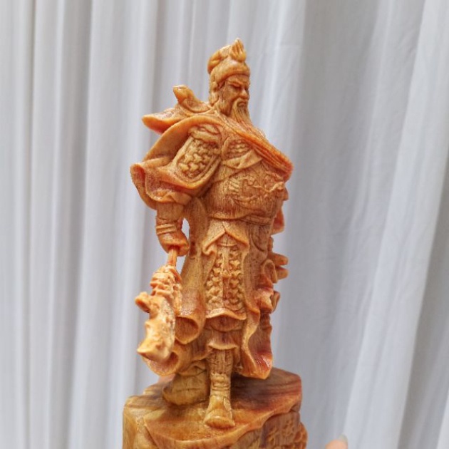 [GIA RE] Tượng Quan công gỗ huyết long cao 20 cm