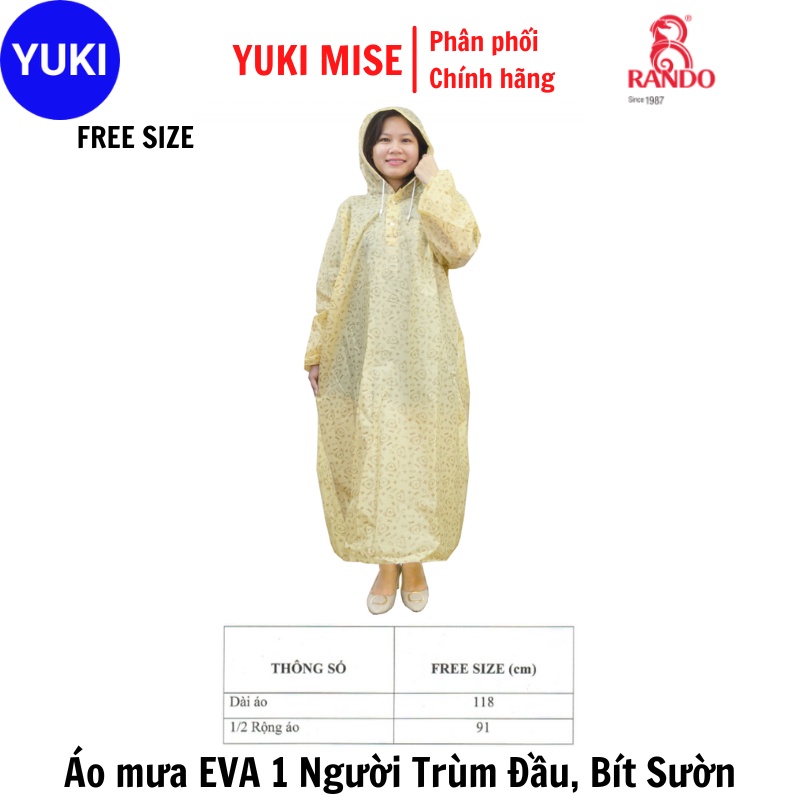 Áo mưa EVA Free size 1 Người Trùm Đầu, Bít Sườn RANDO APAS-02 [ YUKI MISE ]
