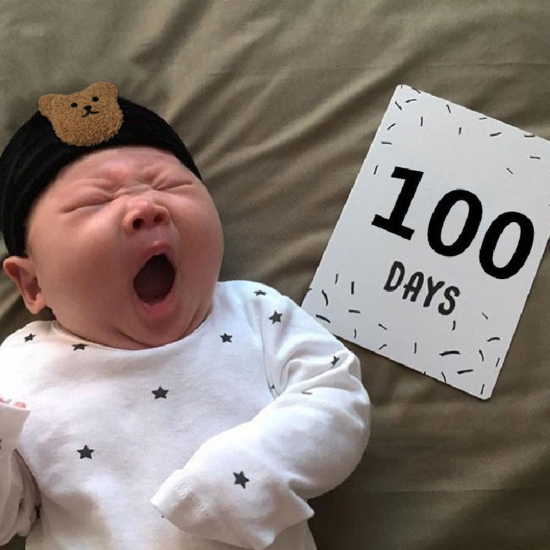 Băng Đô Co Giãn Hình Gấu Hoạt Hình Đáng Yêu Cho Bé